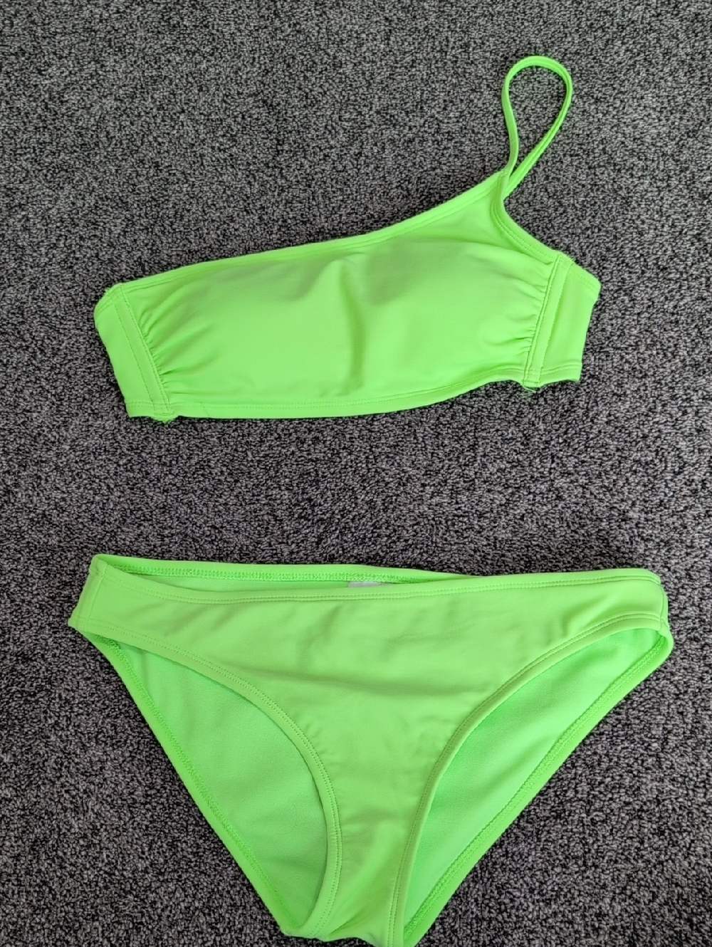 Xhilaration Neon Lime One-Shoulder Bikini Size Medium